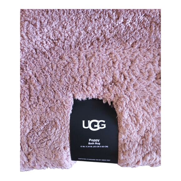 NEW UGG Poppy Plush Bath Rug in Dried Rose [Pink] (Size: 17" x 24") - Picture 2 of 7